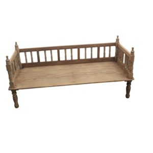 Antike Loungebank aus Holz 153x67x62cm