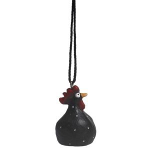 Hanging Hen Schwarz H4cm