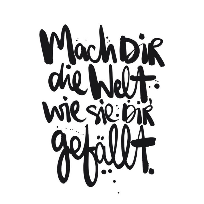 Serviette Mach Dir Die Welt