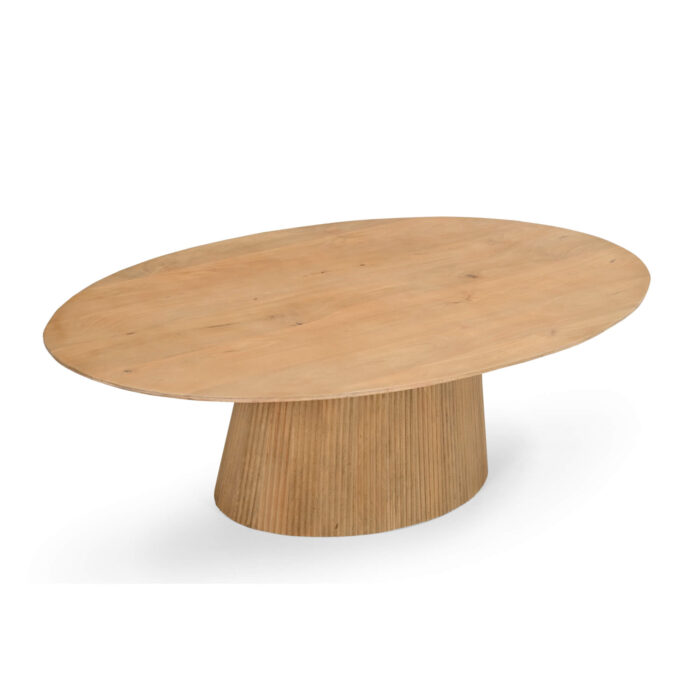Ovaler Couchtisch Mangoholz 100x60cm