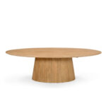Ovaler Couchtisch aus Mangoholz 100x60cm