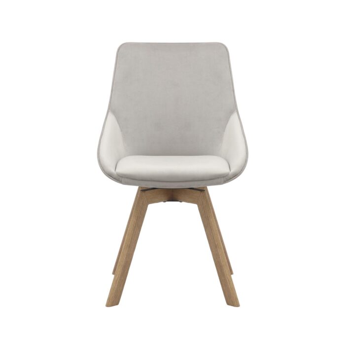 Bequemer Swing Stuhl Samt Taupe