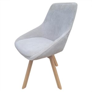 Cord Stuhl Creme Eiche