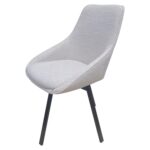 Bequemer Esszimmerstuhl in Beige mit eleganten Metallbeinen, perfekt für jedes moderne Zuhause