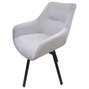 Modern Drehstuhl Taupe Samt